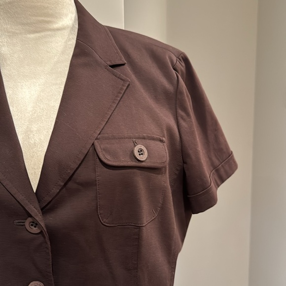 Talbots brown jacket - short sleeves - size 12 - Picture 2 of 4
